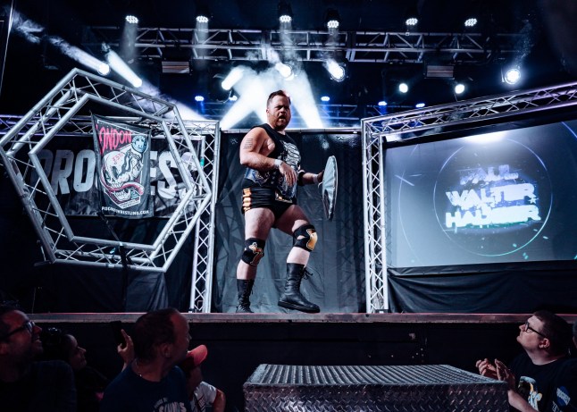 Paul Walter Hauser for PROGRESS Wrestling (Picture: Mat Raven)