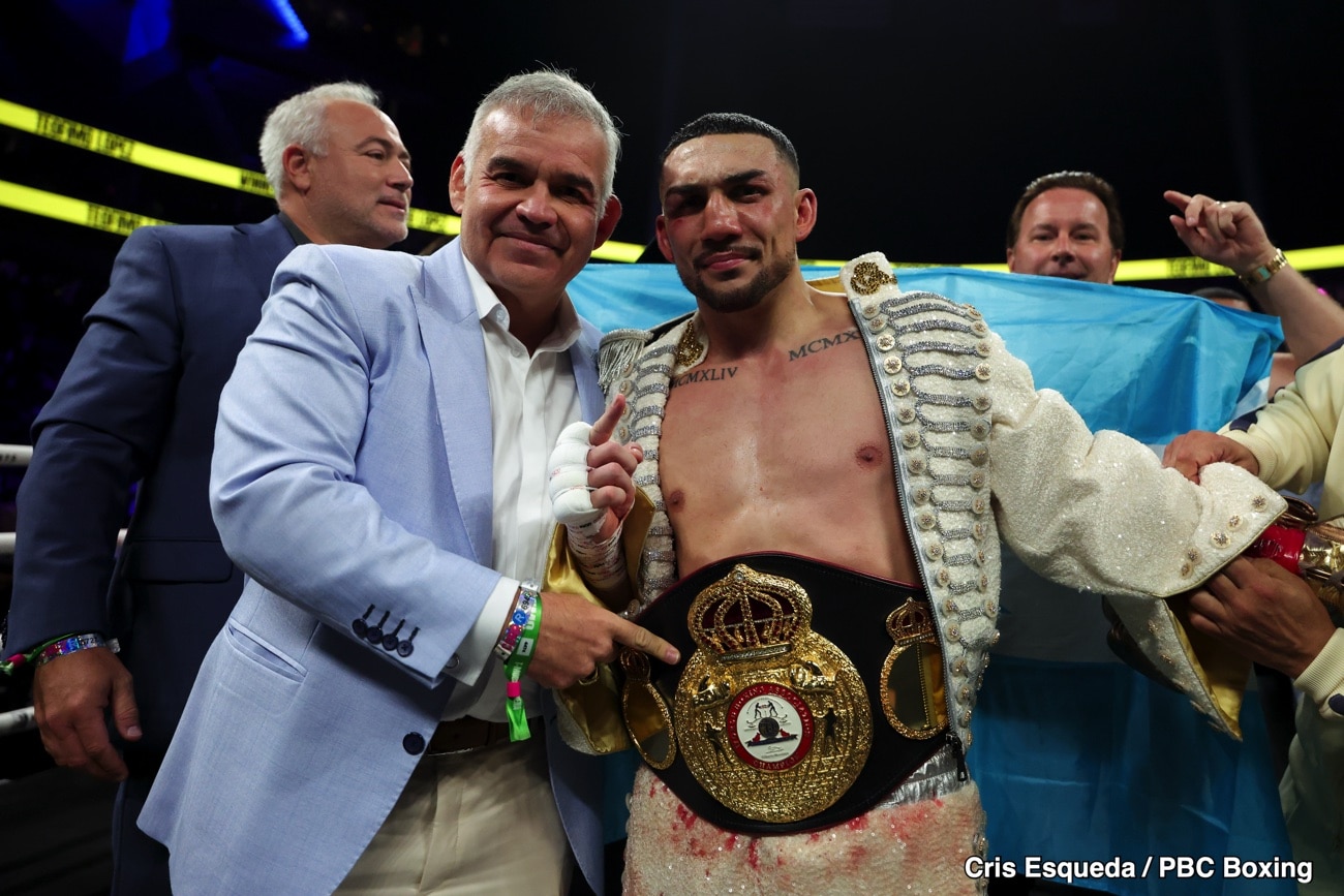 Image: Jack Catterall Pushes Teofimo Lopez for Cardiff Fight