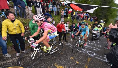Alberto Contador and Mikel Landa race up the Mortirolo during stage 16 of the 2015 Giro d'Italia