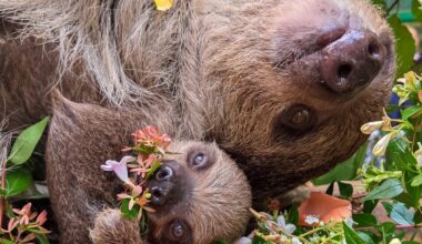 Scotland's first baby sloth enjoys World Sloth Day