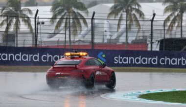Start of Malaysian F1 race delayed by huge downpour