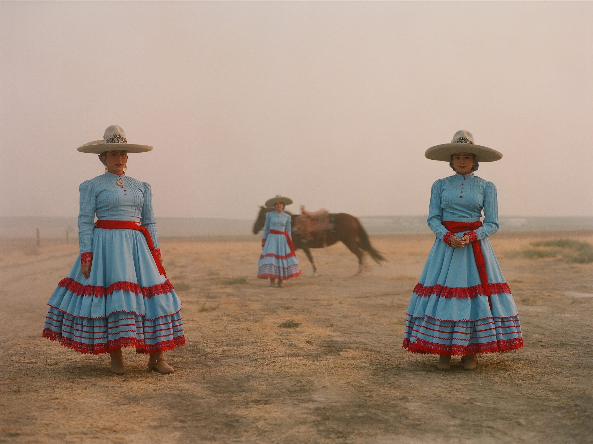 Traditional Mexican horse riders.