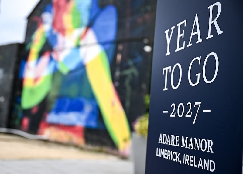 Ryder Cup 2027 branding at King John's Castle, Limerick. Photograph: Seb Daly/Getty