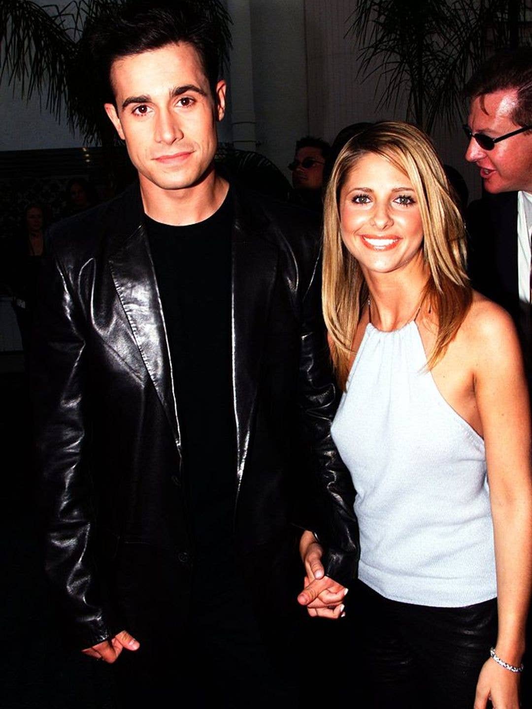 Freddie Prinze Jr. and Sarah Michelle Gellar during 9th Annual MTV Movie Awards at Sony Studios in Los Angeles, California