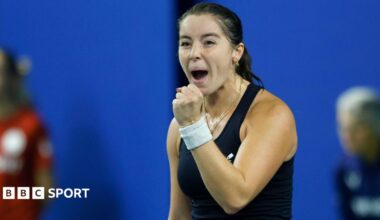 Jodie Burrage celebrates