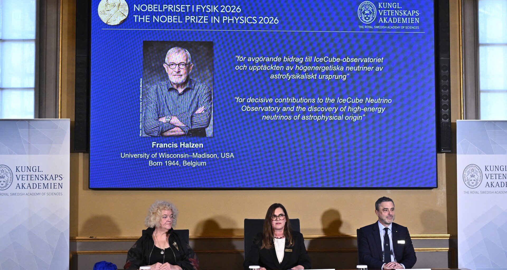 Francis Halzen wins Nobel Prize in Physics for work on ‘ghost particles’ | Science and Technology News