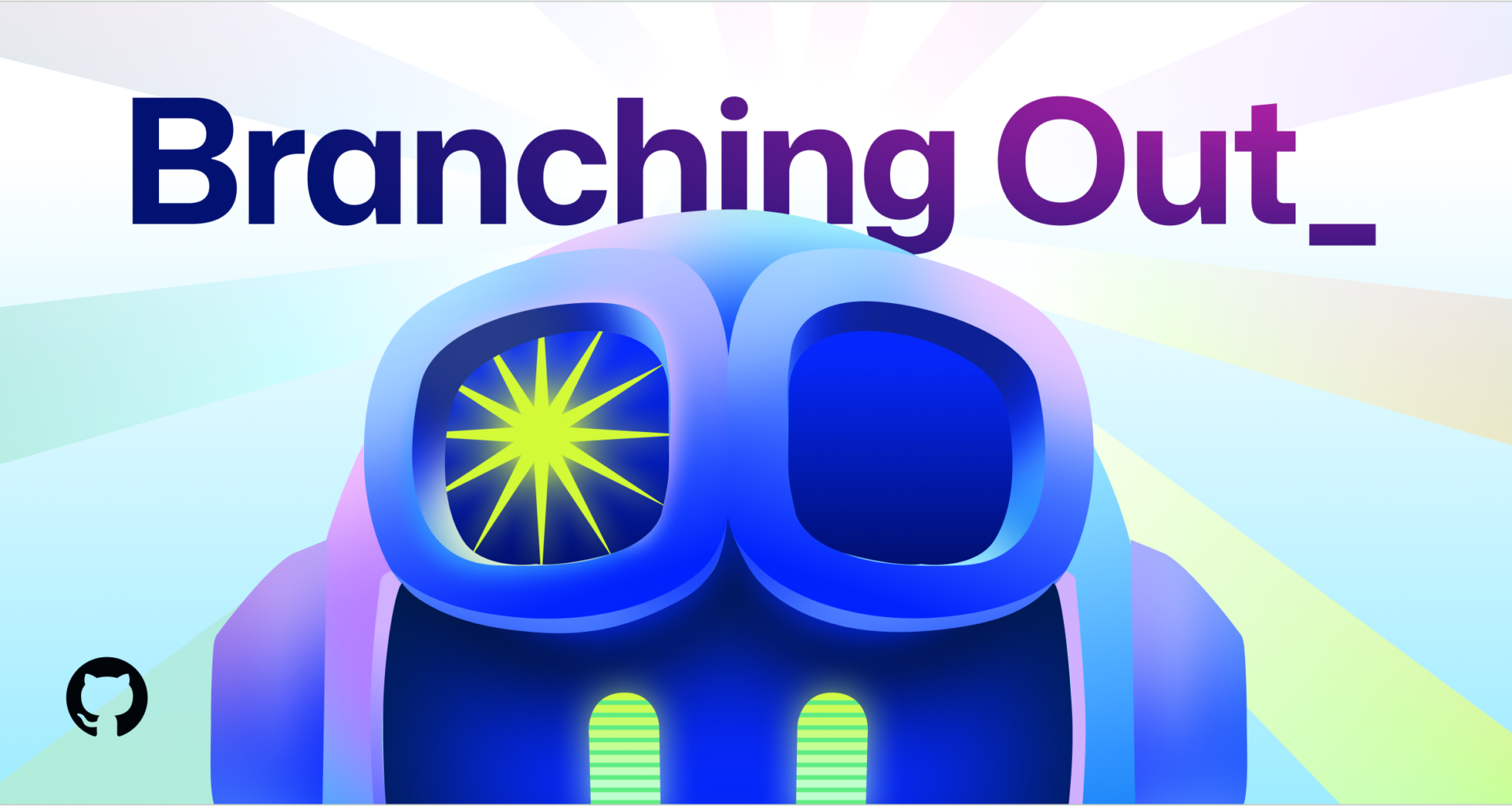 Decorative header image with a Copilot logo and the phrase 'Branching Out_'