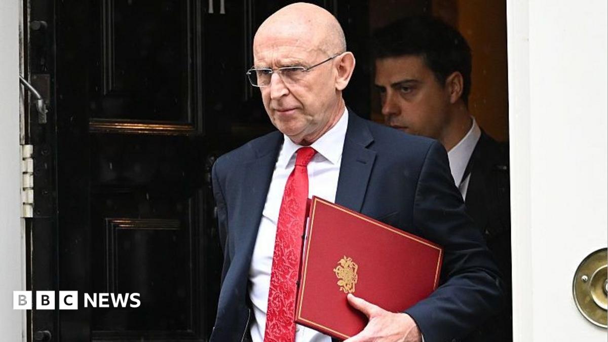 Chancellor John Healey walks out of a cabinet meeting at Number 10 Downing Street