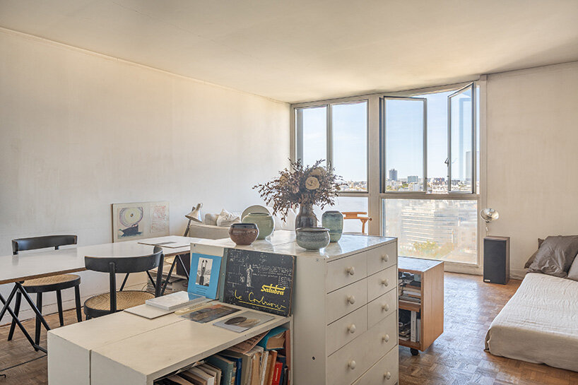 charlotte perriand's built-in interiors survive inside 1960 paris tower - 1