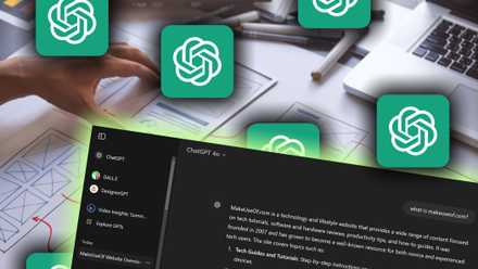 chatgpt user experience design elements with openai logos
