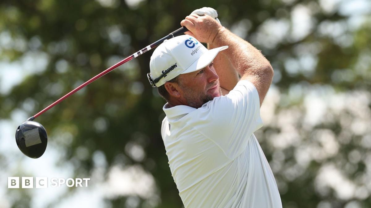 Graeme McDowell hits a shot during LIV Golf New York in August