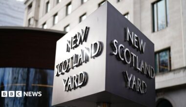 The Scotland Yard sign in London