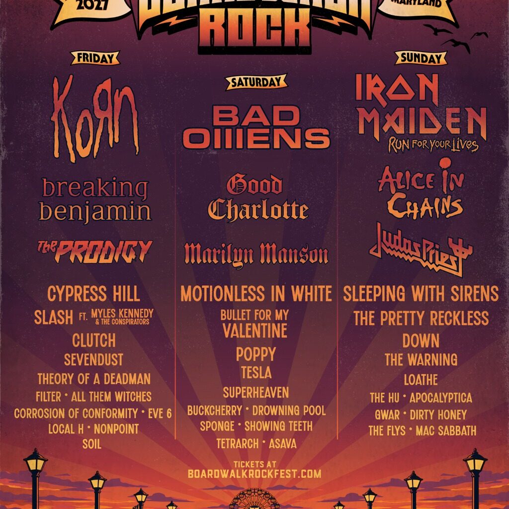Iron Maiden, Korn and Bad Omens Lead Boardwalk Rock's Heavy Metal Weekend