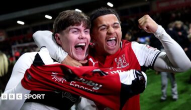 Carabao Cup last 16 LIVE: Fleetwood Town vs Arsenal & Bradford City vs Peterborough score, lineups, commentary & updates