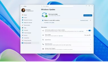 Settings apps in the Windows Update settings, installing version 26H2.