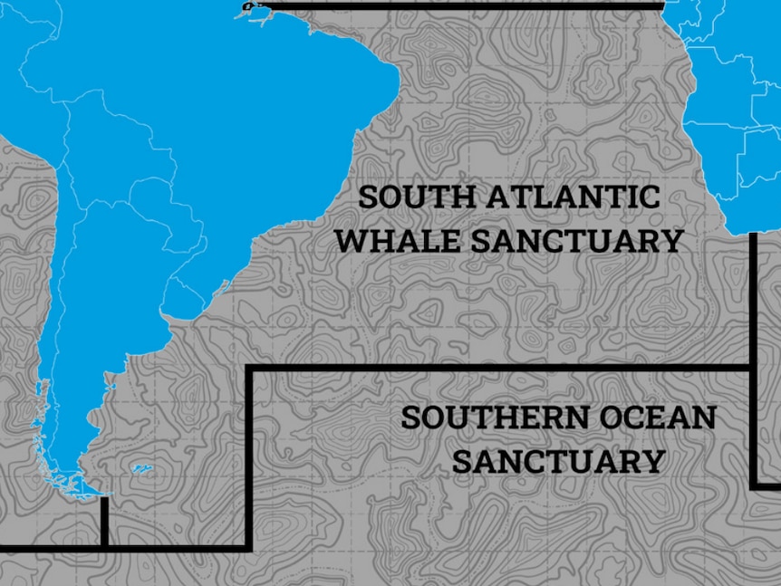 A map shows a vast area of the South Atlantic from South America to Africa
