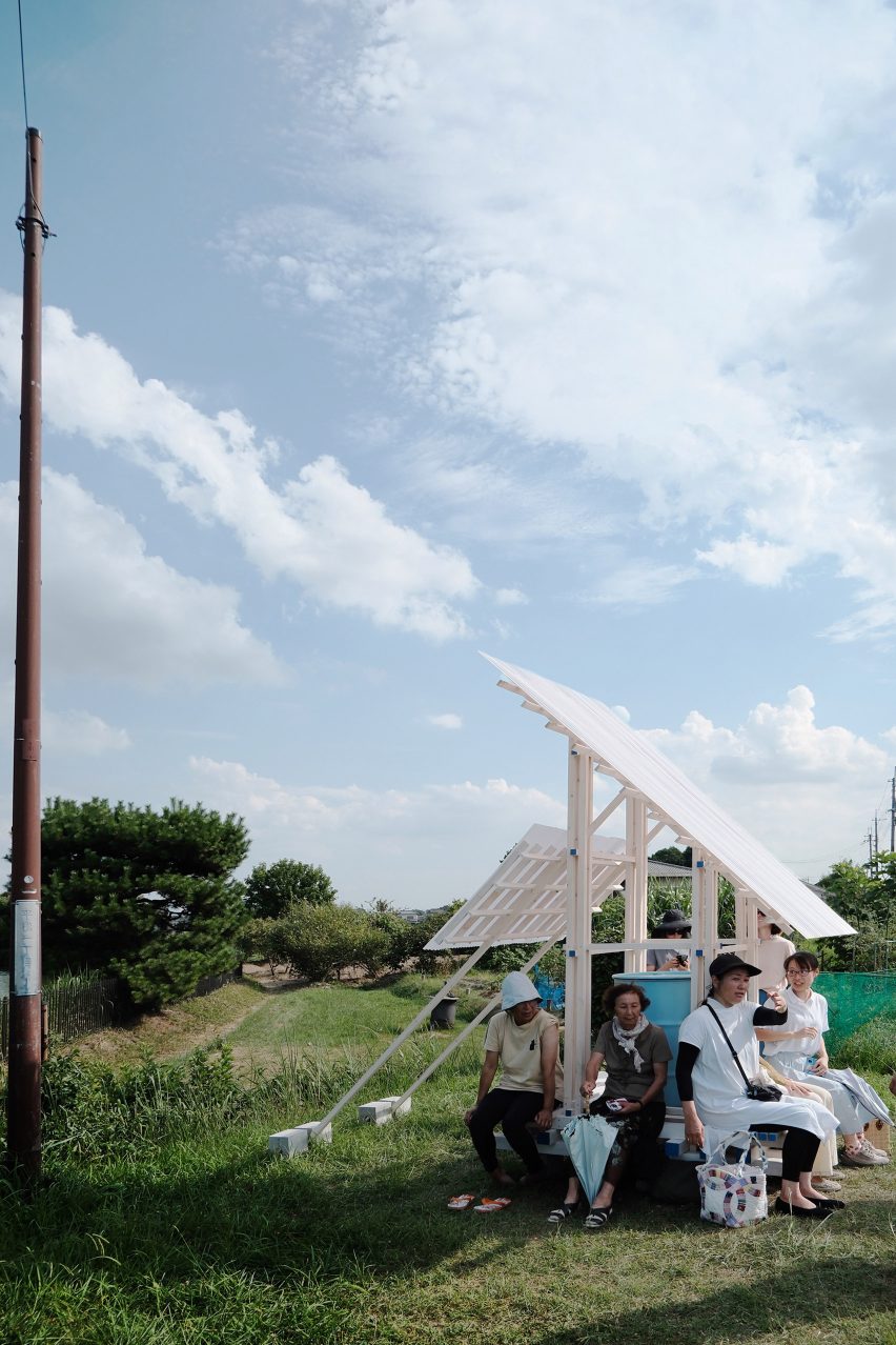 People resting at an allotment in Nara