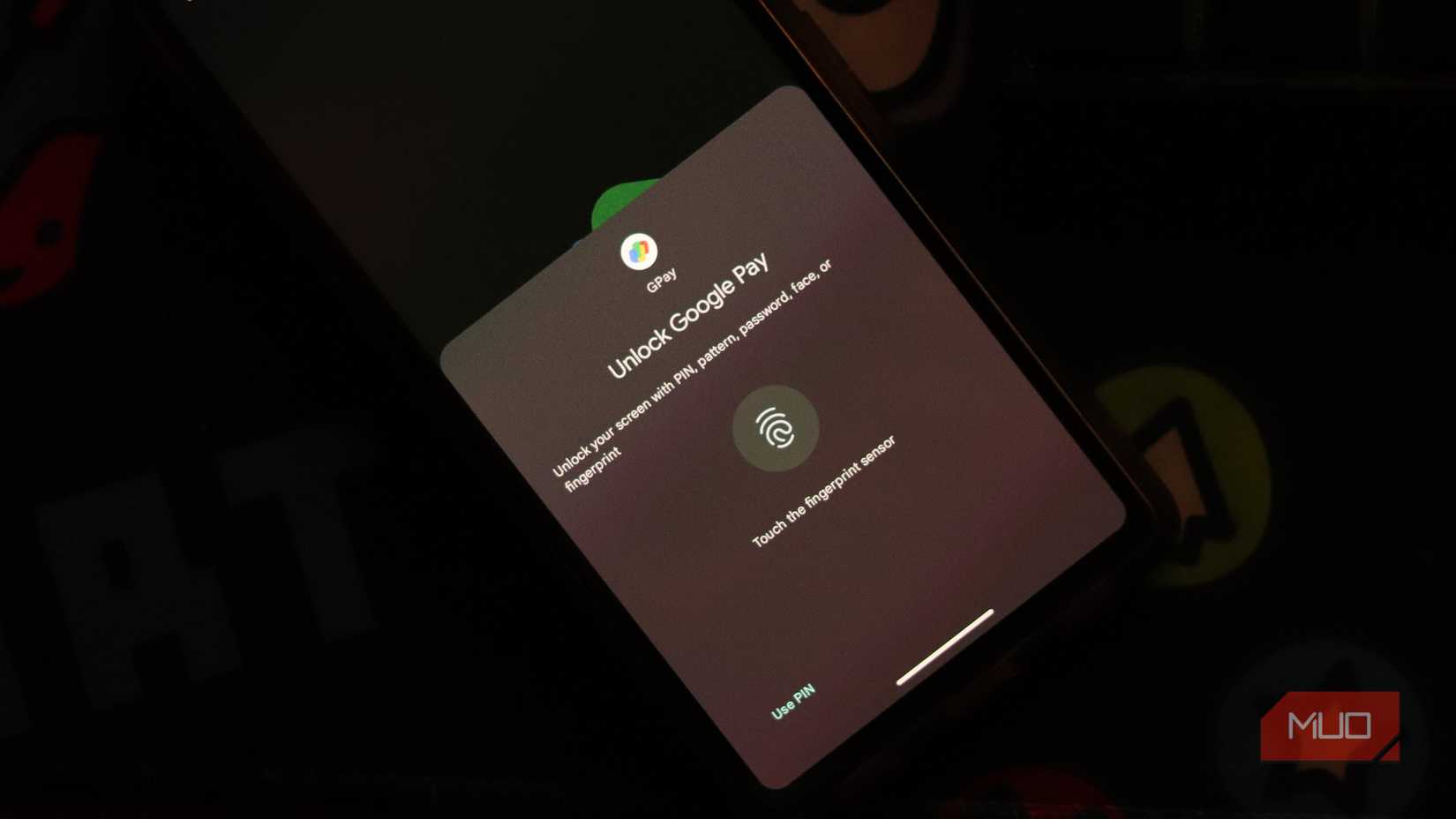 Biometric scan request when opening Google Pay