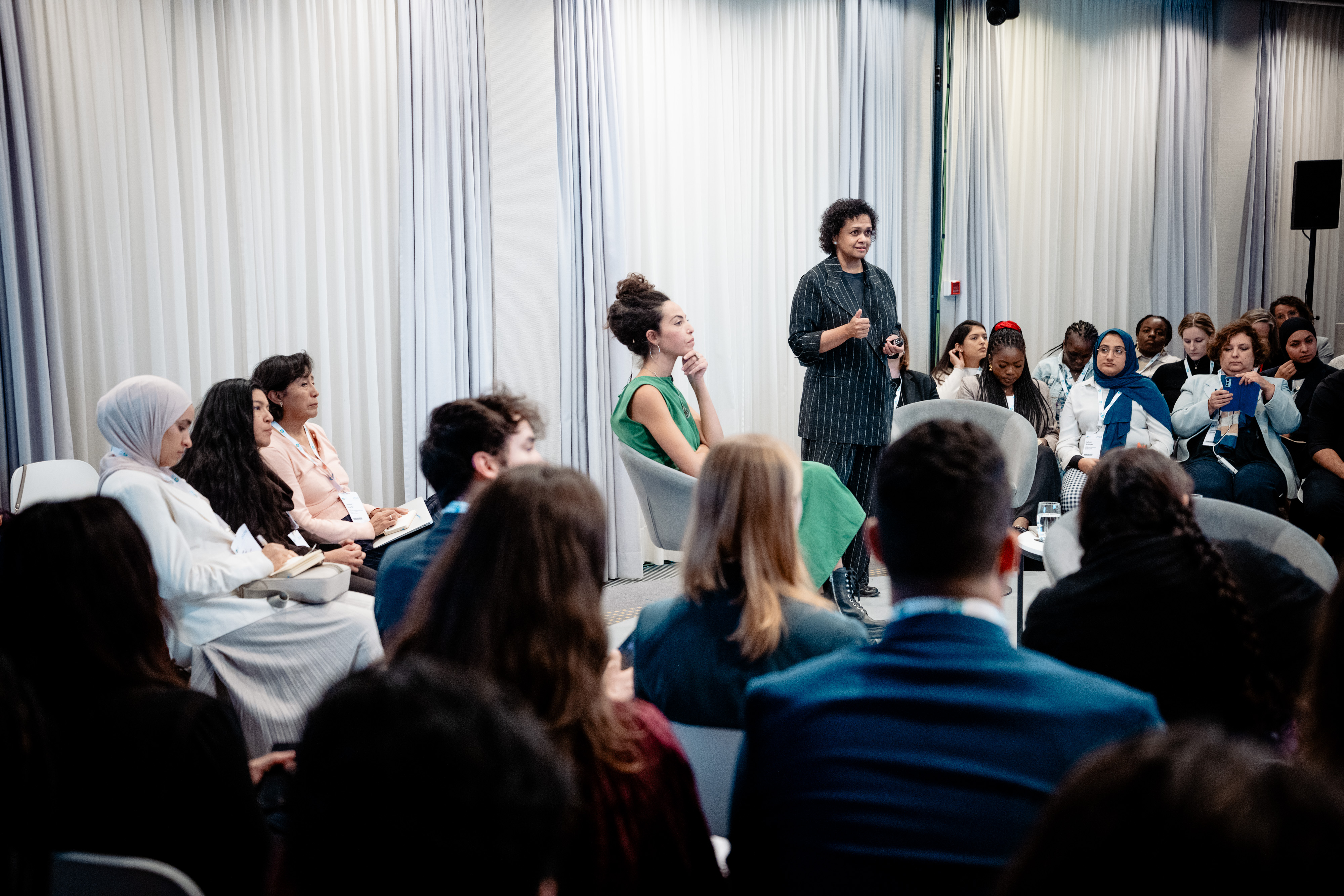 hiba Boujnah shyama kuruvilla world health summit 2026 whs Hiba Boujah and Shyama Kuruvilla among the crowd at the world health summit 2026, in Berlin