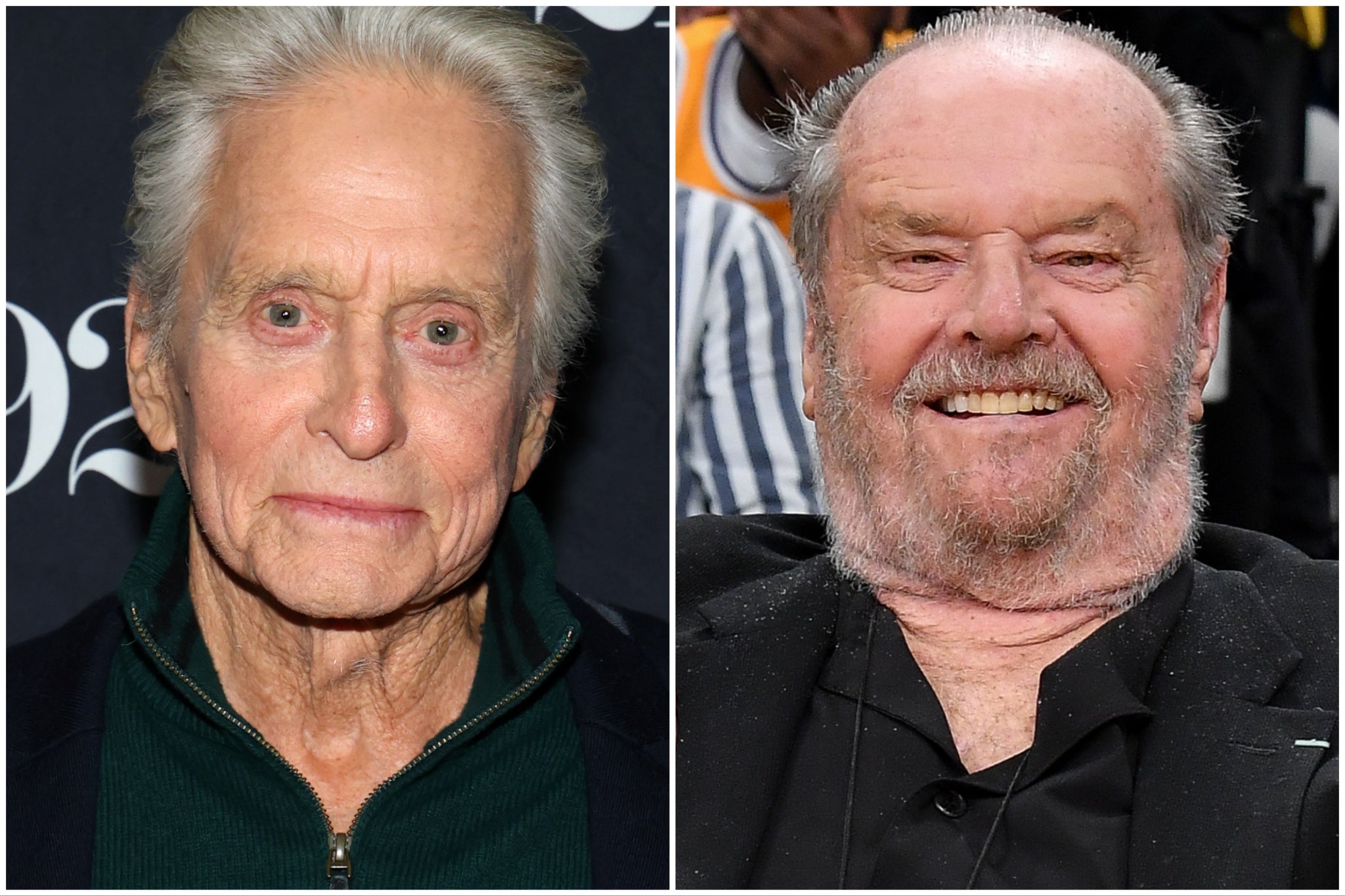 Michael Douglas this month, and Jack Nicholson at a basketball game in 2023