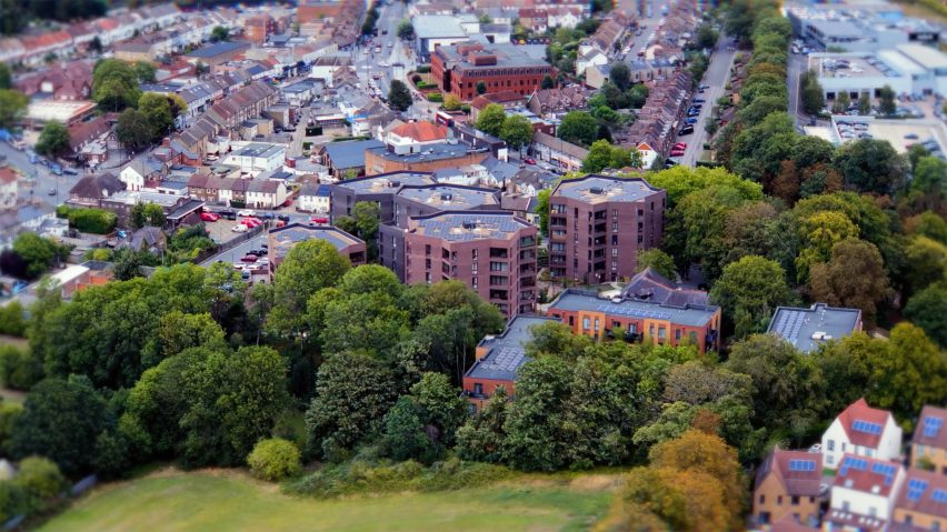 Aerial view of housing in south London