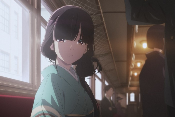 My Happy Marriage anime My Happy Marriage anime still showing a woman on a train