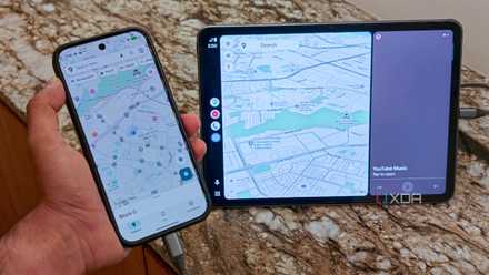 Open Headunit on Android tablet showing Google Maps