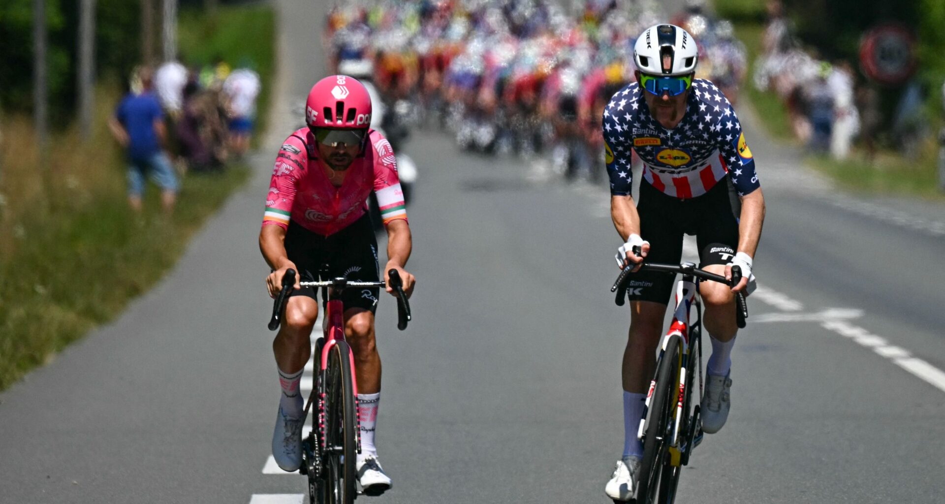 Japan Cup road race: Quinn Simmons outpaces Ben Healy in final sprint as late race two-man break succeeds