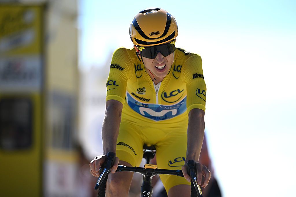 Marlen Reusser (Movistar) during stage 7 of the 2026 Tour de France Femmes avec Zwift in Mont Ventoux, France. (Photo by Tim de Waele/Getty Images)