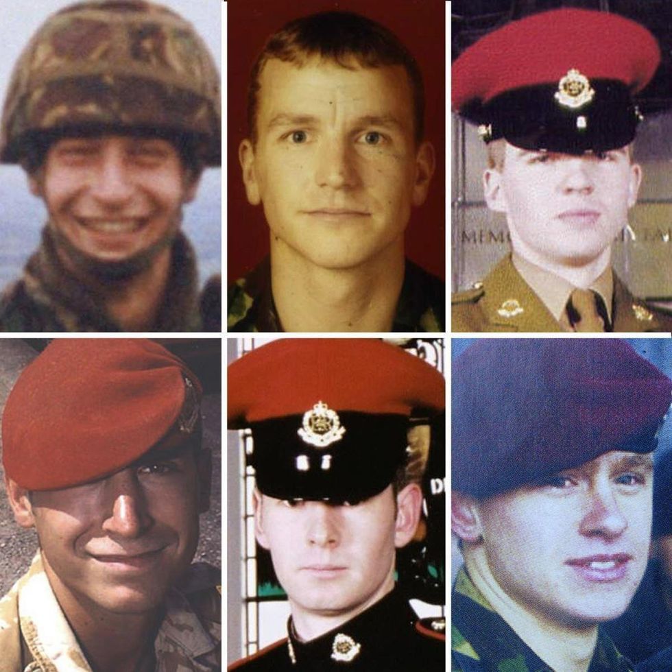 S\u200bergeant Simon Alexander Hamilton-Jewell, Corporal Russell Aston, Corporal Paul Graham Long, Lance-Corporal Thomas Richard Keys, Lance-Corporal Benjamin John McGowan Hyde and Corporal Simon Miller