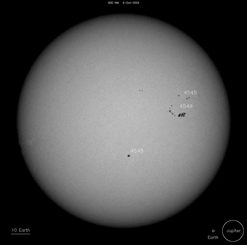 sunspots on october 9 2026