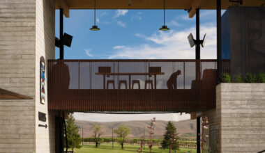 Golf clubhouse by Graham Baba nods Washington farm structures