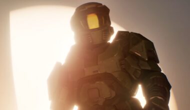 Halo Master Chief against bright light