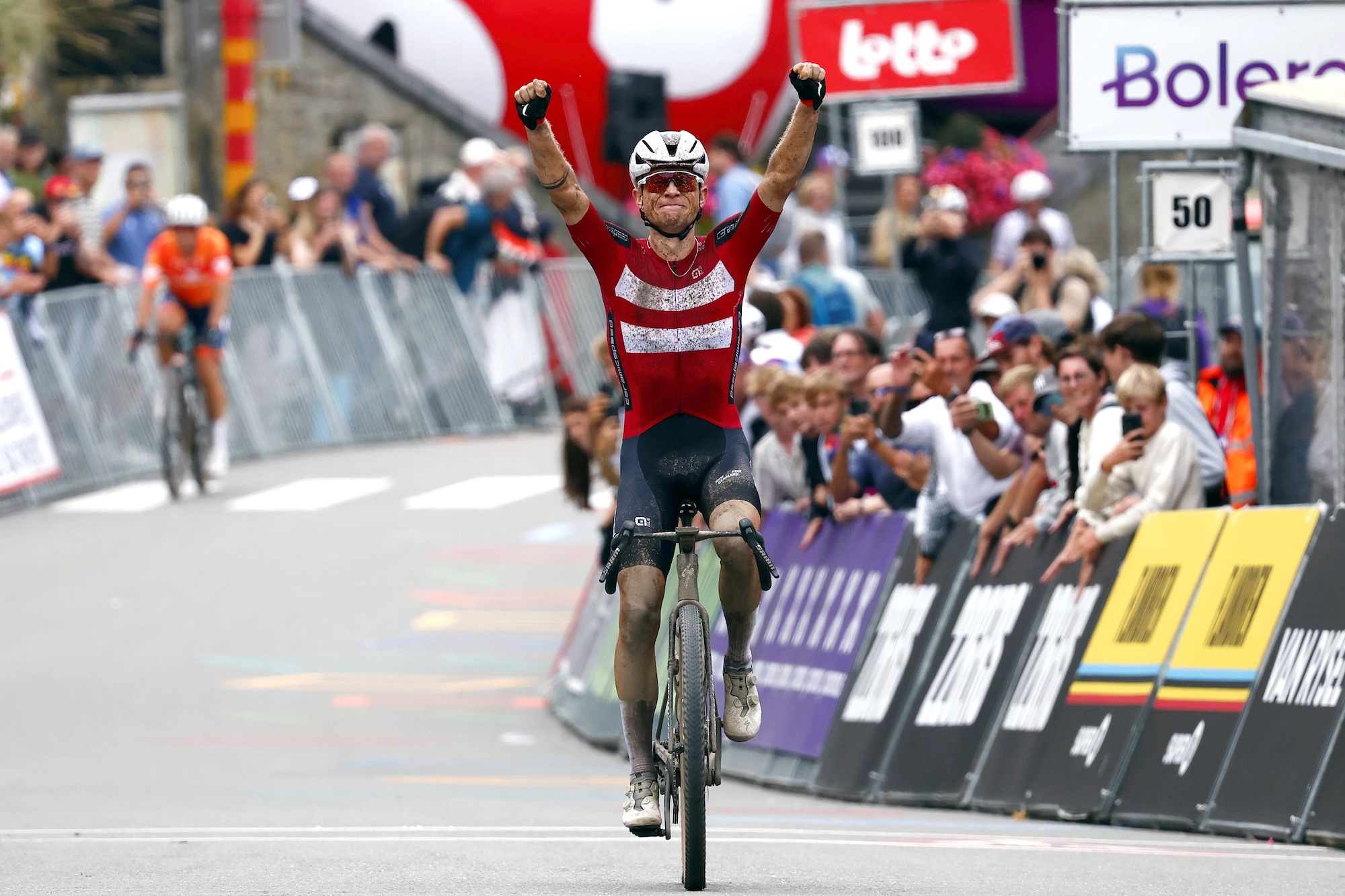Mads Wurtz Schmidt (Denmark) claims victory at the UEC Gravel European Championships in Houffalize 2026