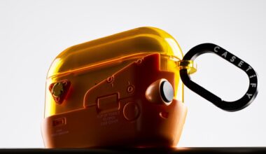 Orange Casetify x Hideo Kojima BB Pod AirPods case