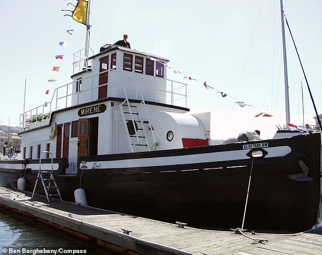 Stewart Brand, 87, lived aboard his stunning houseboat, Mirene, for more than four decades with his wife before deciding to sell