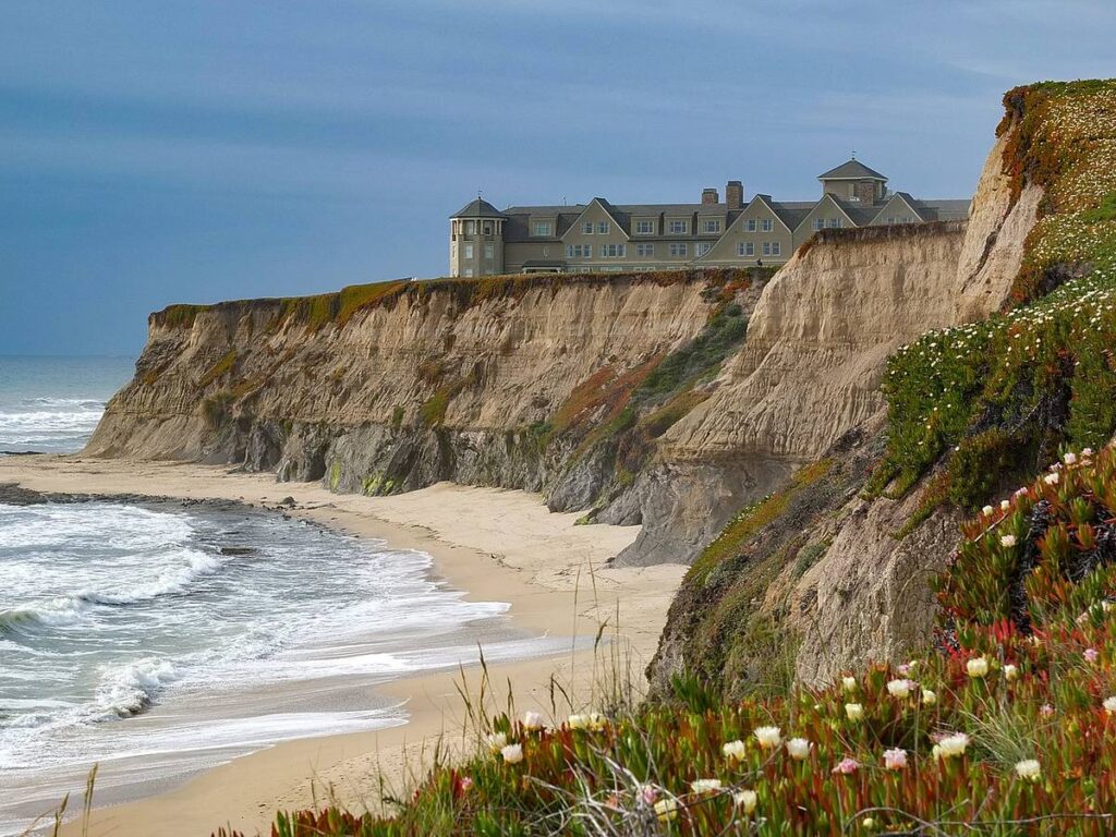 Ritz in half moon bay on the beach