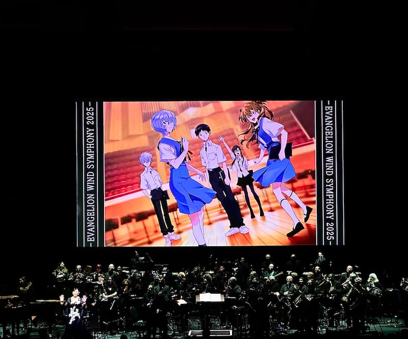 The Japanese Singer Yoko Takahashi with the orchestra.