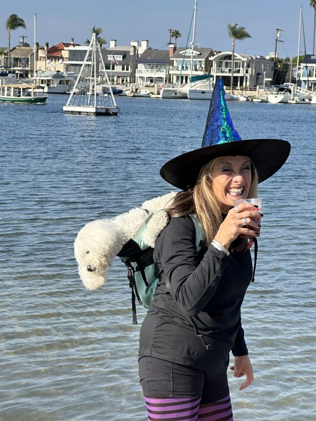 Paddler Kris Plodzien during the annual Long Beach Halloween Witches...