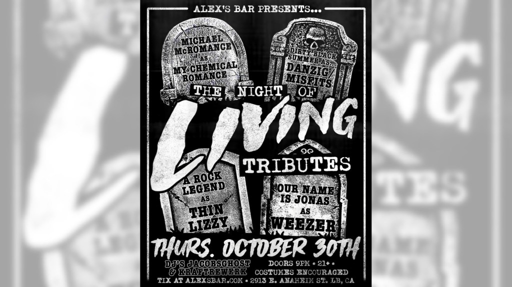 Alex’s Bar to celebrate Halloween with ‘Night of Living Tributes’ – Press Telegram