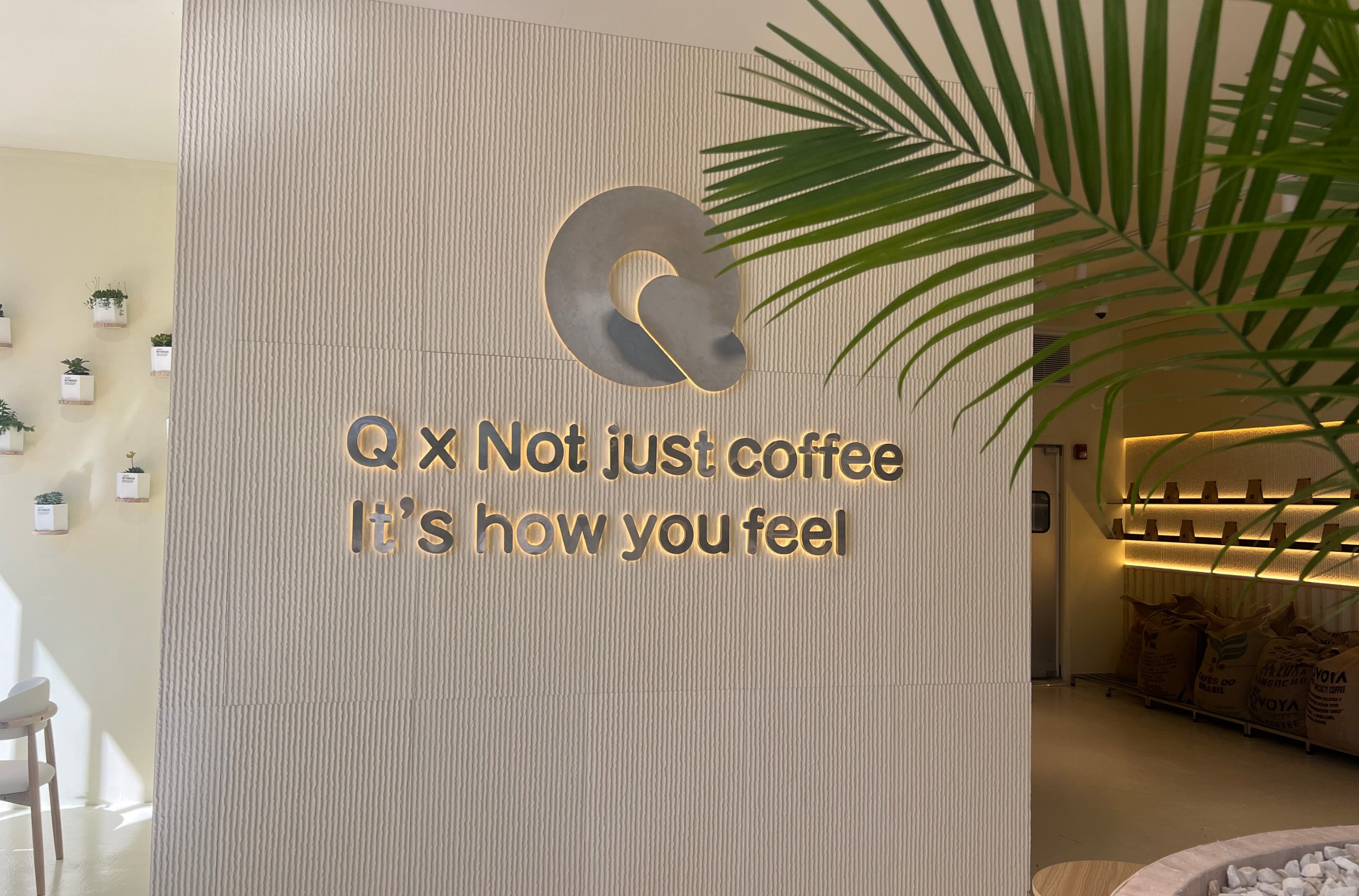 The inside of a cafe.