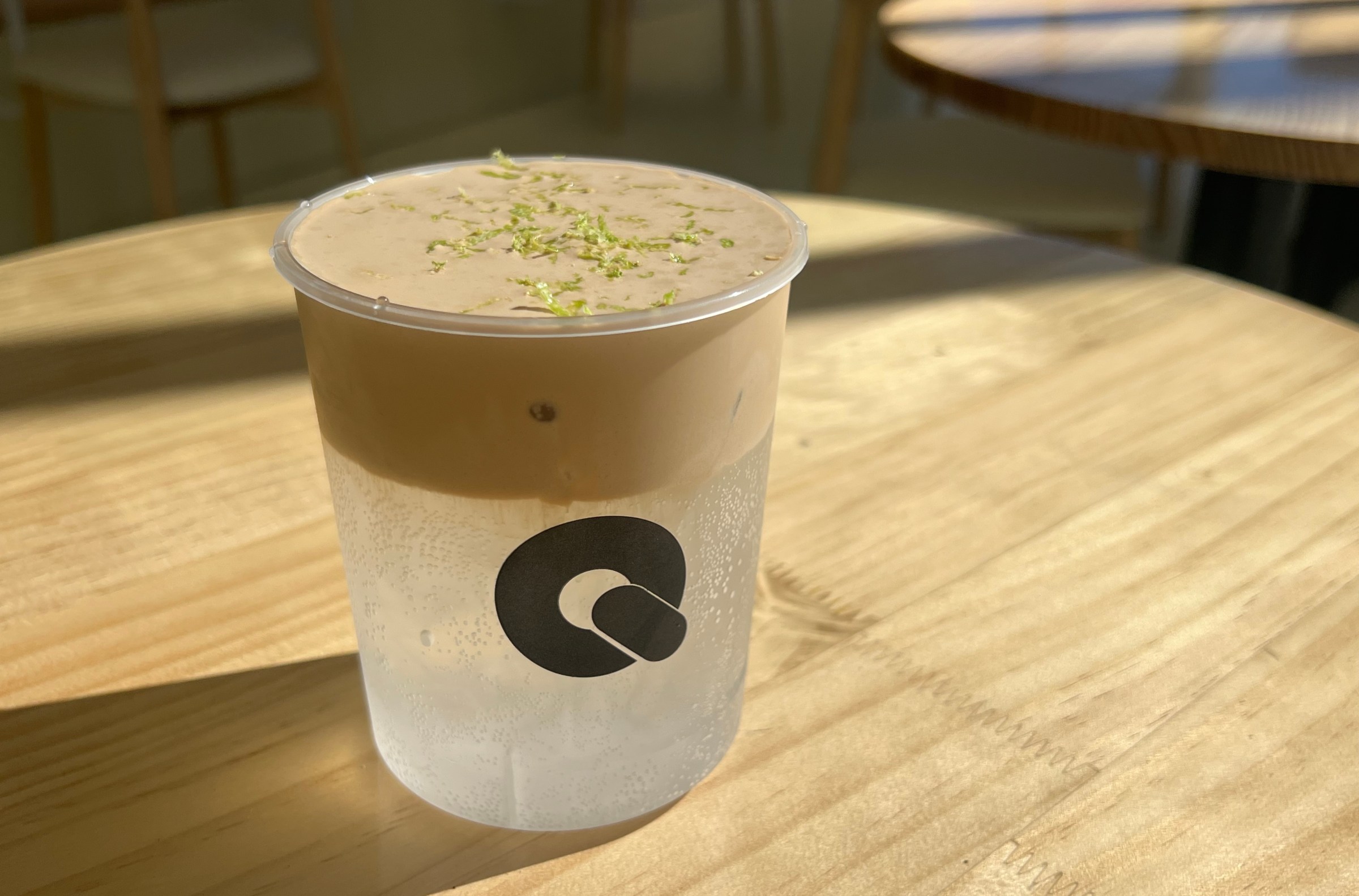 A drink at Q Specialty Coffee.