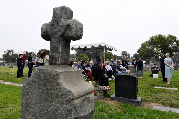 The actors Rick Fleischman and Madison Mooney portrait Walter and...