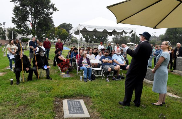 The actors Rick Fleischman and Madison Mooney portrait Walter and...
