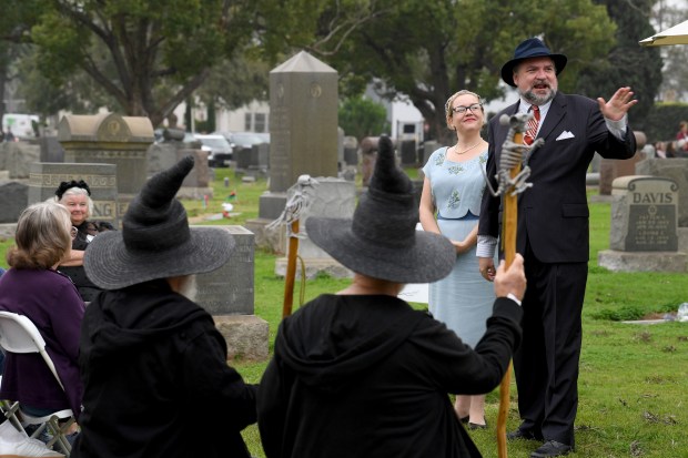 The actors Rick Fleischman and Madison Mooney portrait Walter and...