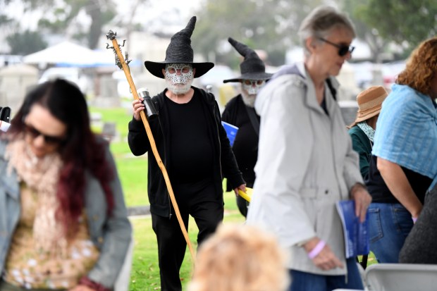 Tim Gardener and Tom Crochet dressed up for the annual...