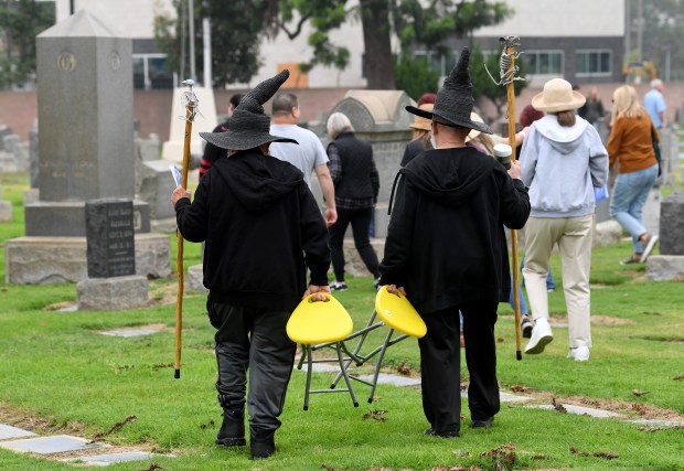 Tim Gardener and Tom Crochet dressed up for the annual...