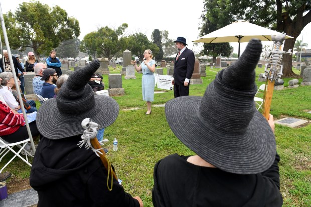 The actors Rick Fleischman and Madison Mooney portrait Walter and...