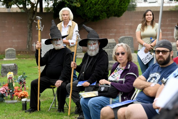 Tim Gardener and Tom Crochet dressed up for the annual...