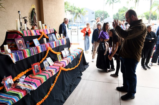 An altar greets visitors to he Museum of Latin American...